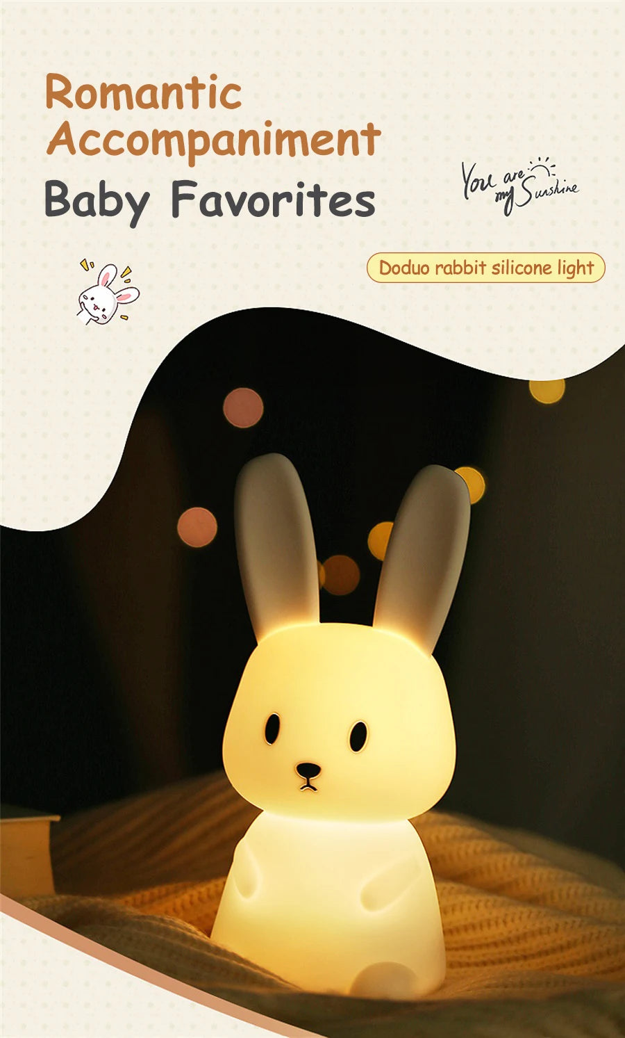 Cute Rabbit LED Night Light