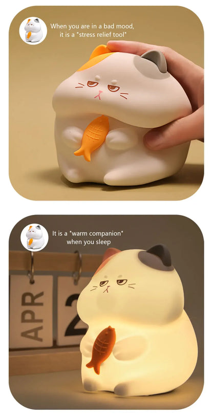 Gluttonous Cat Night Light