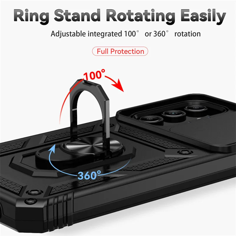 Military-Grade Armor Case with Slide Camera Lens