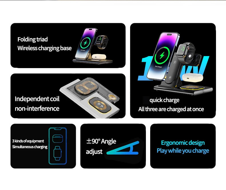 30W 3-in-1 Wireless Charger