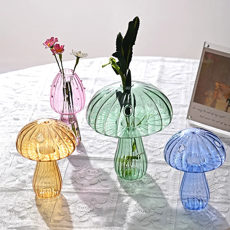 Creative Mushroom Glass Vase