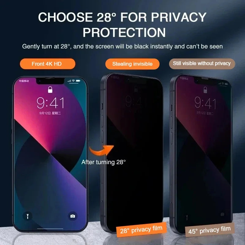 Anti-Spy Tempered Glass Screen Protector