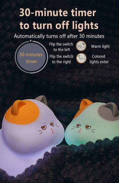 Gluttonous Cat Night Light