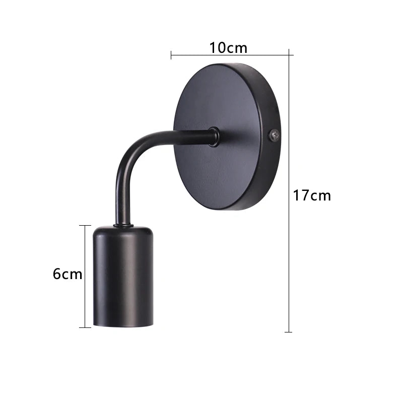 Nordic Black Iron Wall Lamp