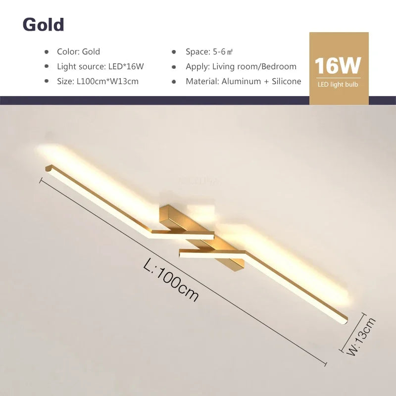 Modern LED Line Ceiling Lamp