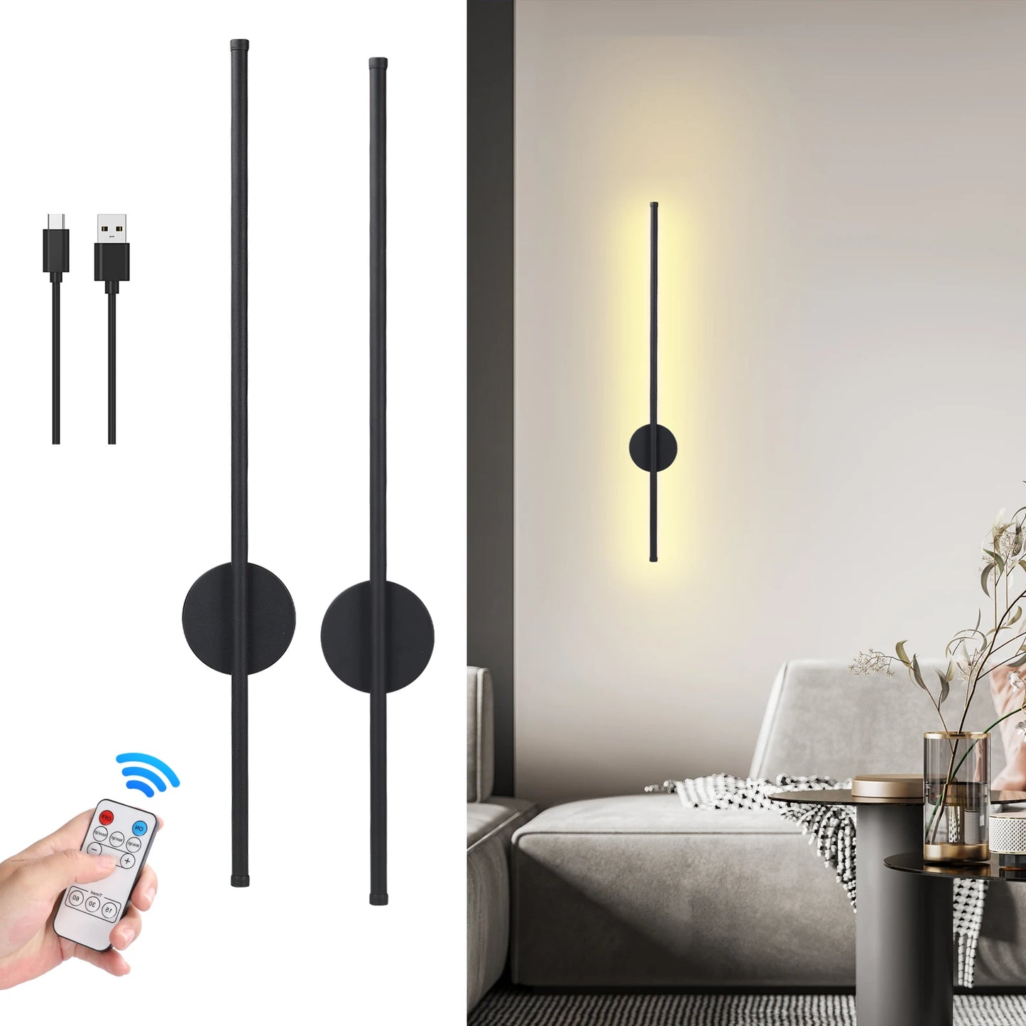 Modern Night Lamp with Remote