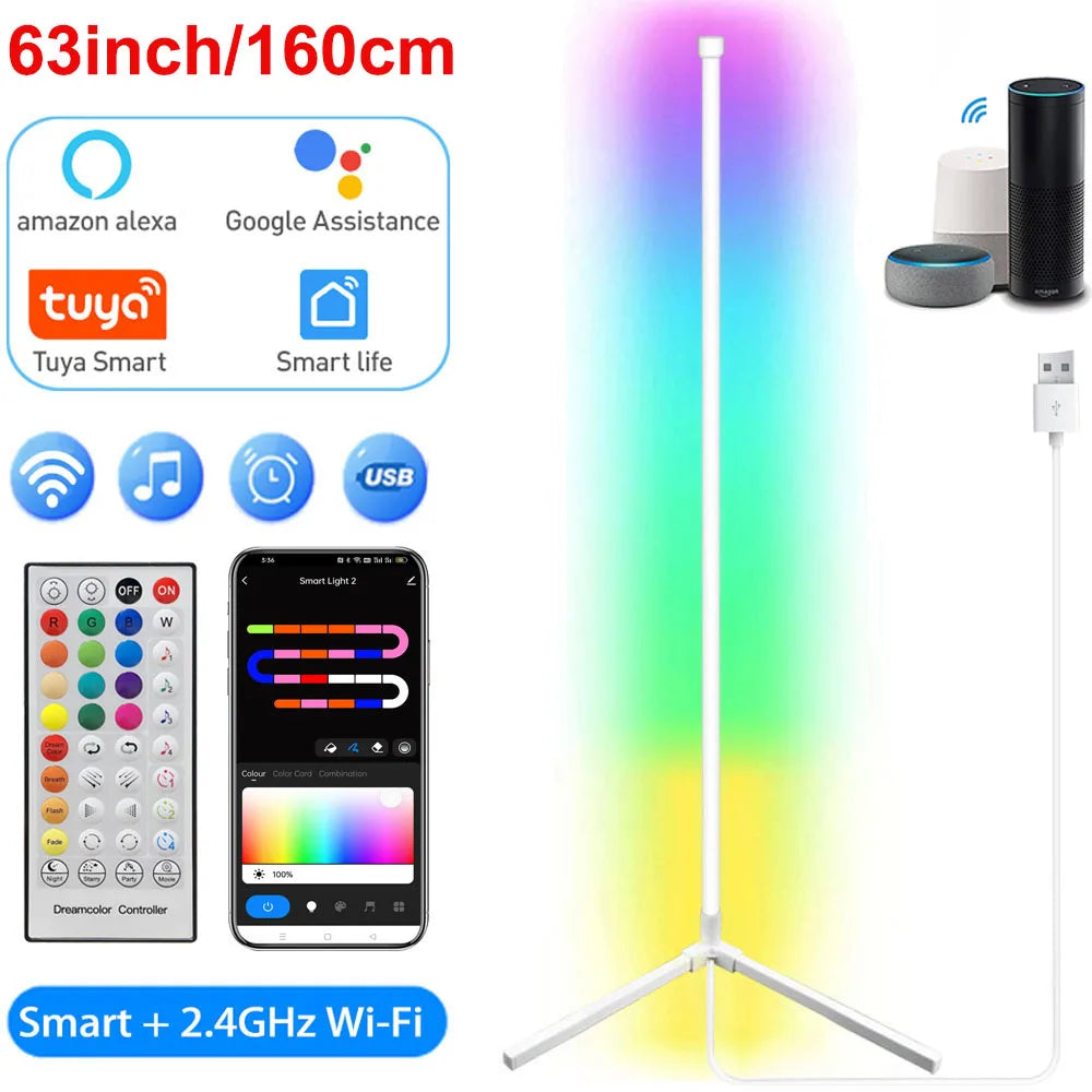 Smart RGB Corner Floor Lamp