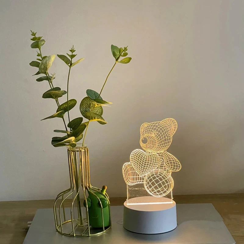 3D Bear Night Light