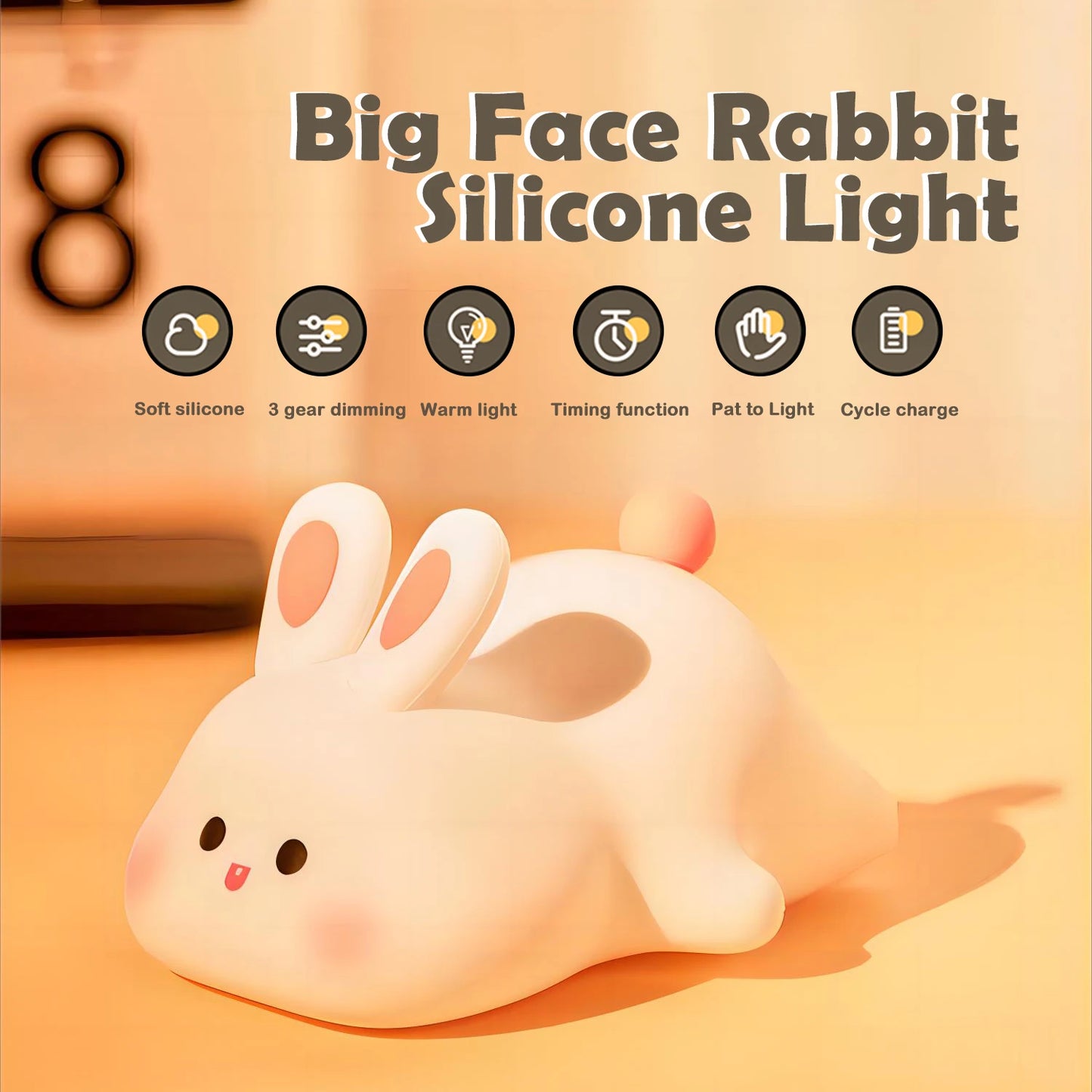 Cute Rabbit LED Night Light