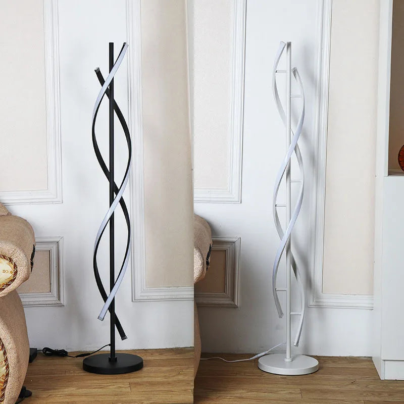 Postmodern LED Spiral Floor Lamp