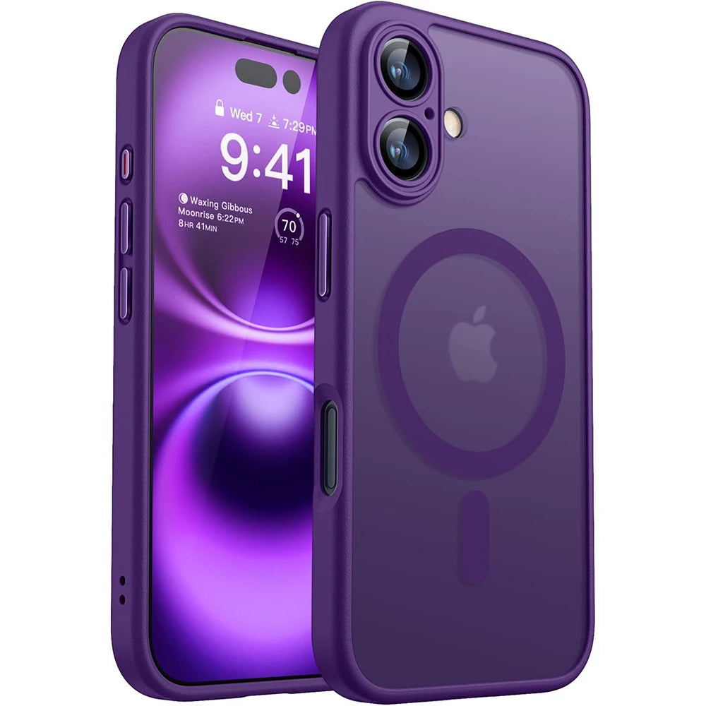 Magnetic Luxury Matte Translucent Armor Case