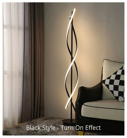 Postmodern LED Spiral Floor Lamp