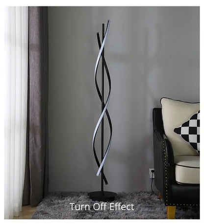 Postmodern LED Spiral Floor Lamp