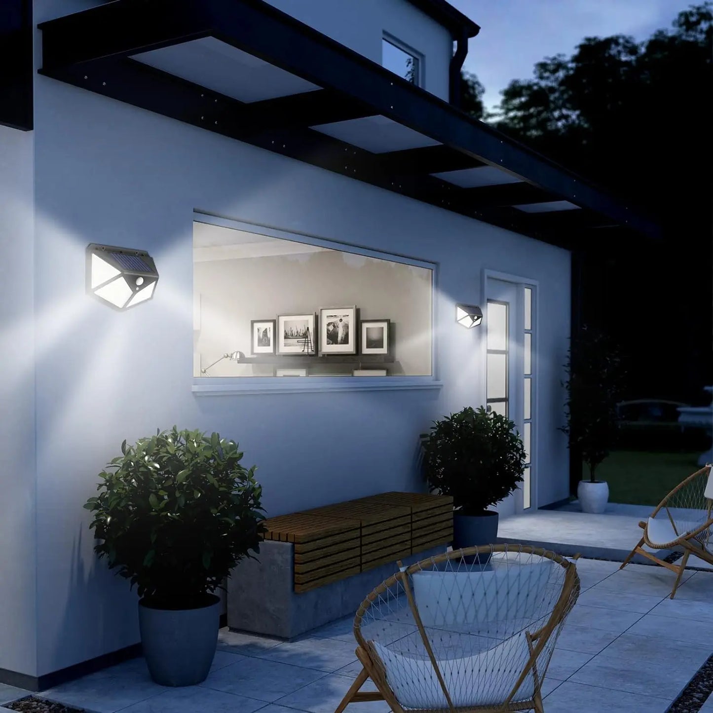 Solar Powered Motion Sensor Wall Light