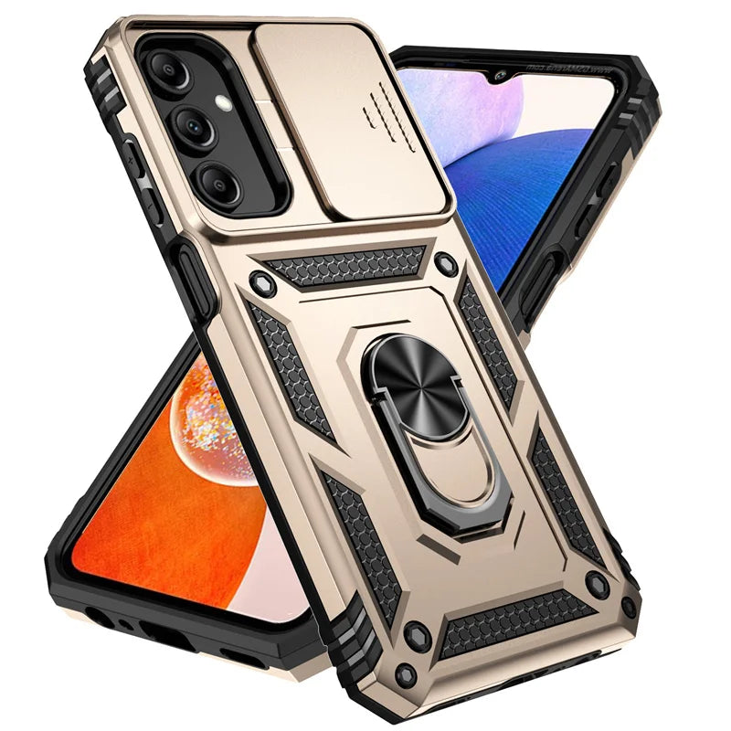 Military-Grade Armor Case with Slide Camera Lens