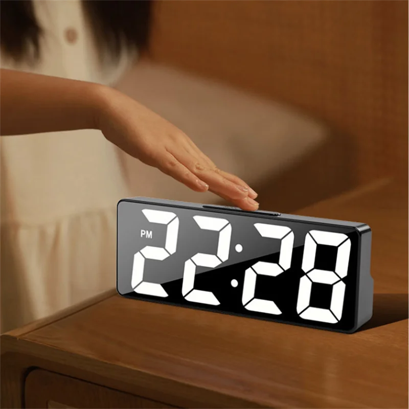 LED Digital Alarm Clock with Temperature Display