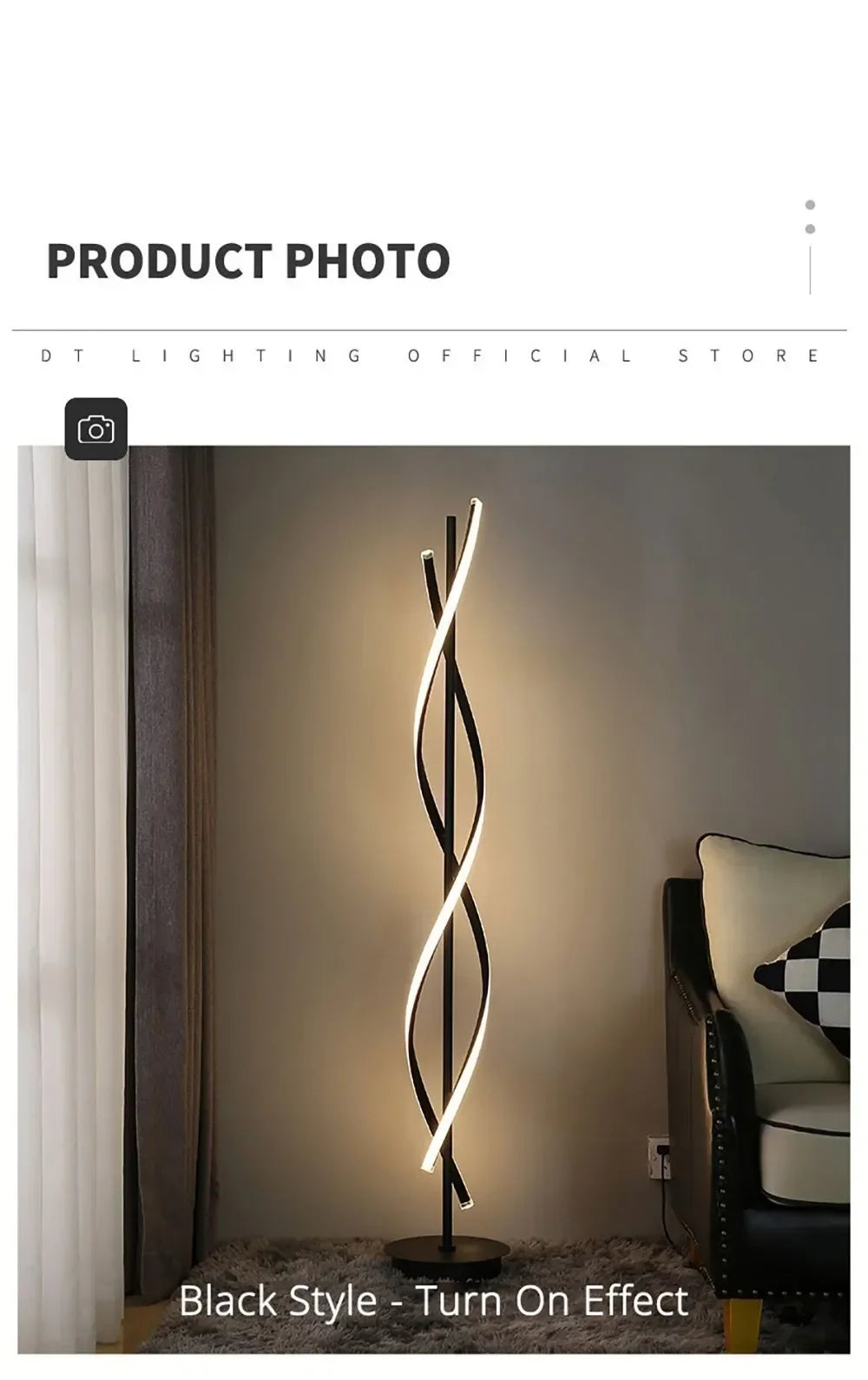 Postmodern LED Spiral Floor Lamp