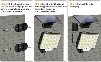 Outdoor Waterproof Light, 3 Modes