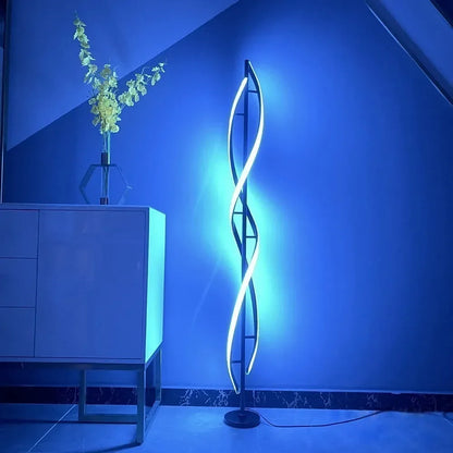 Postmodern LED Spiral Floor Lamp