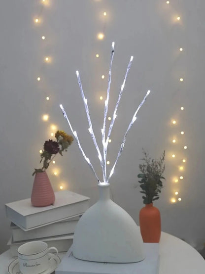 White Birch Branch LED String Lights