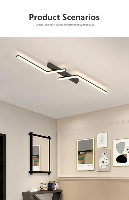 Modern LED Line Ceiling Lamp