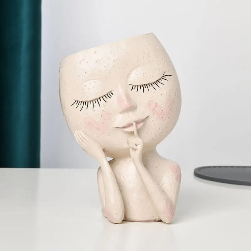 Girl Face Vase