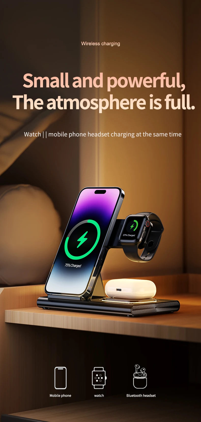 30W 3-in-1 Wireless Charger