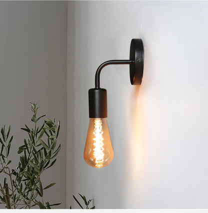 Nordic Black Iron Wall Lamp