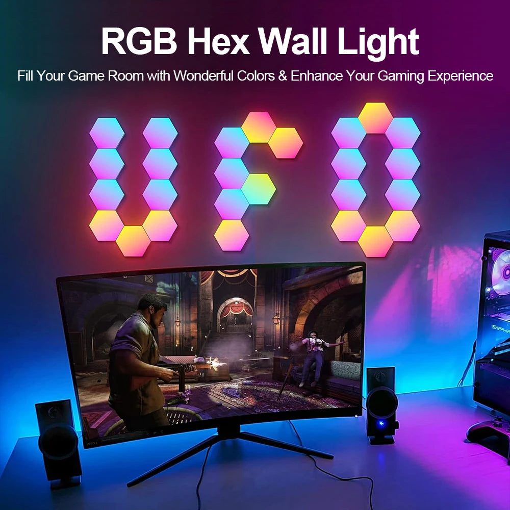 RGB Smart Hexagonal Wall Lamp