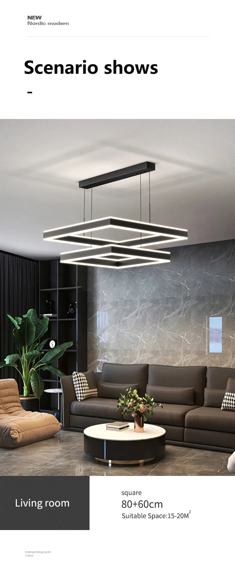 Nordic Square Chandelier