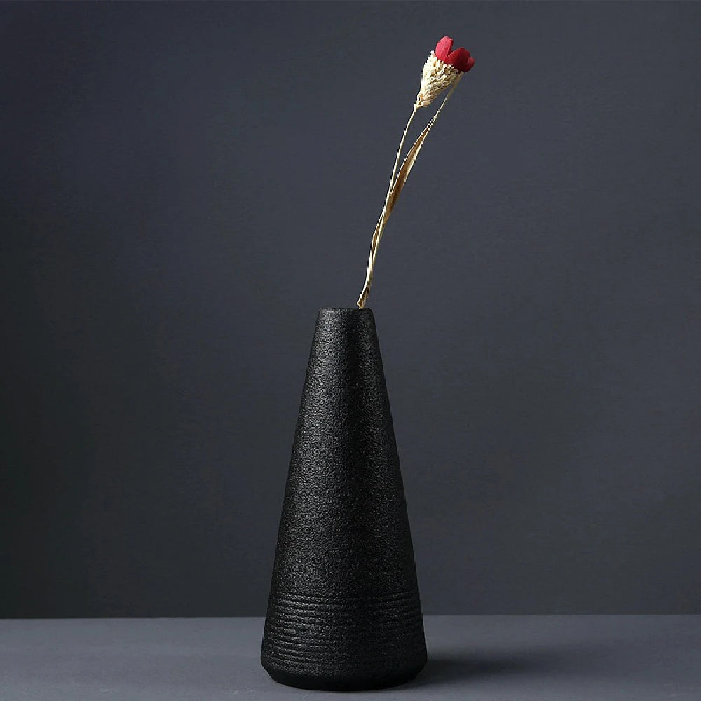 Black Ceramic Small Vase