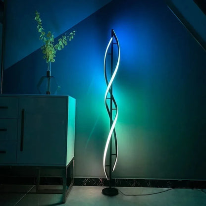 Postmodern LED Spiral Floor Lamp