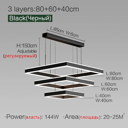 Nordic Square Chandelier