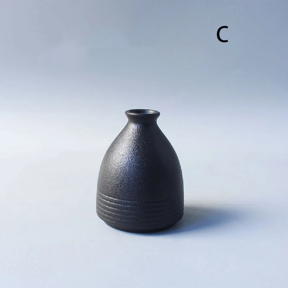 Black Ceramic Small Vase