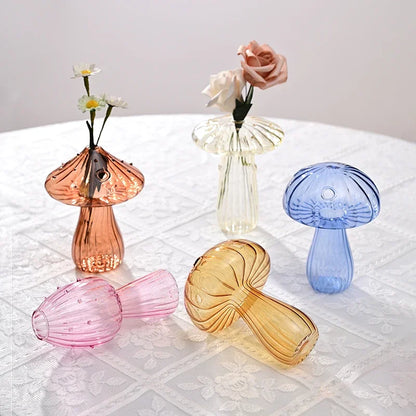 Creative Mushroom Glass Vase