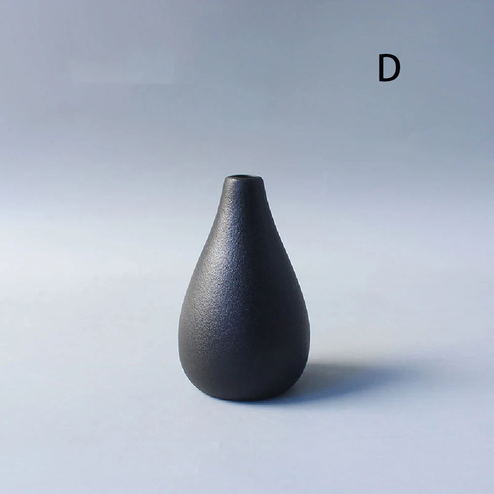 Black Ceramic Small Vase