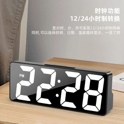 LED Digital Alarm Clock with Temperature Display