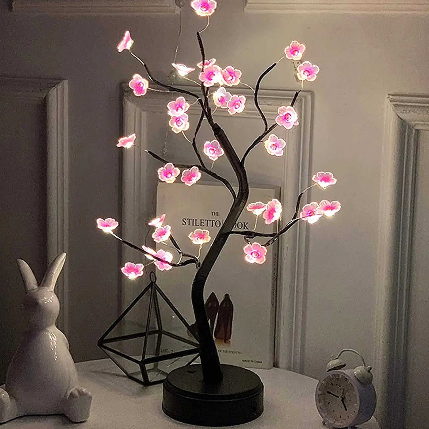 Cherry Blossom Table Tree Night Light