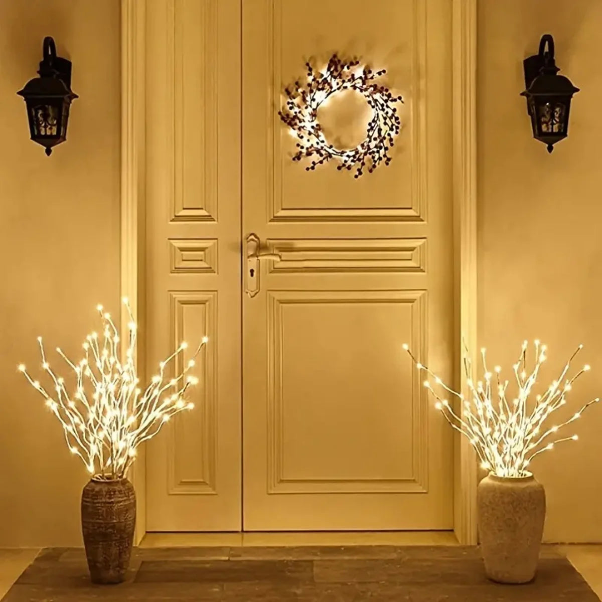 White Birch Branch LED String Lights