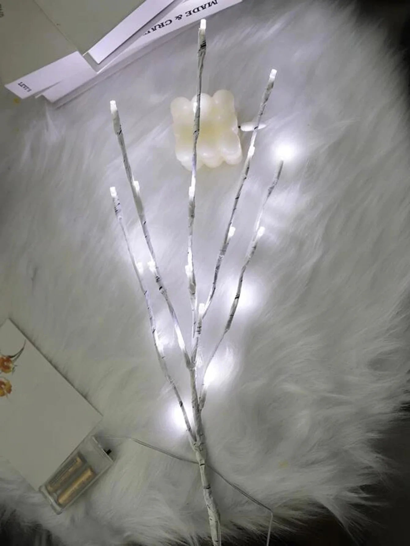 White Birch Branch LED String Lights