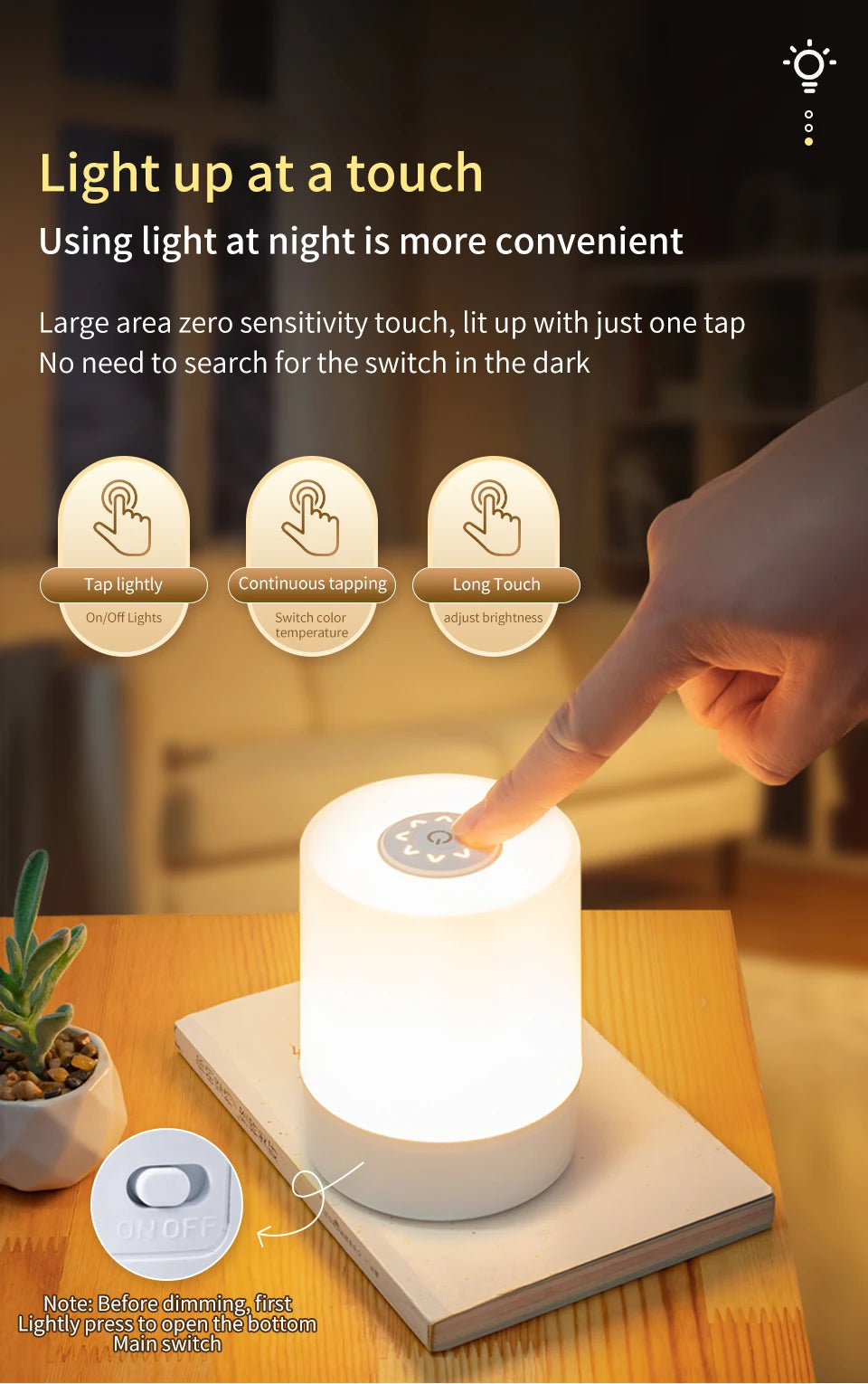 Rechargeable LED Night Light