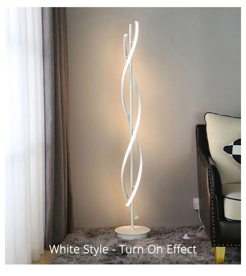 Postmodern LED Spiral Floor Lamp