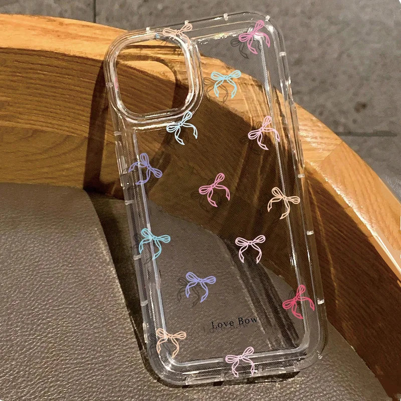 Colorful Bow Clear Phone Case