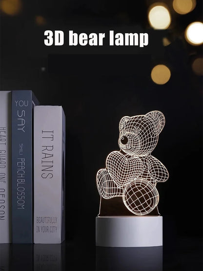 3D Bear Night Light