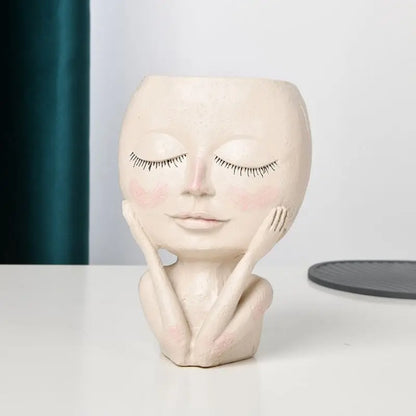 Girl Face Vase