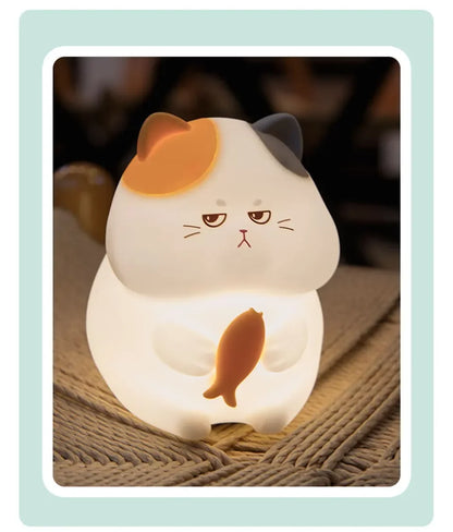 Gluttonous Cat Night Light