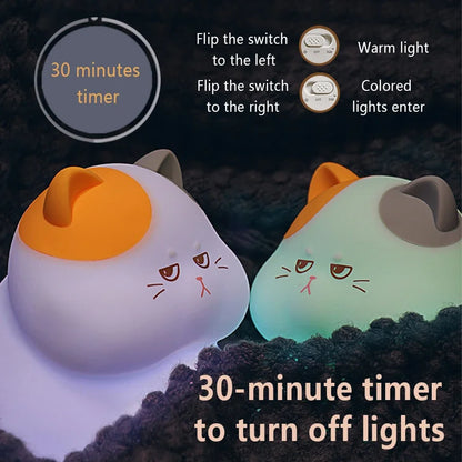 Gluttonous Cat Night Light