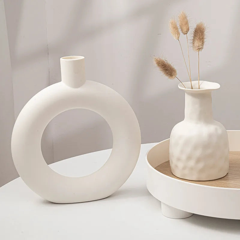 White Minimalist Vase