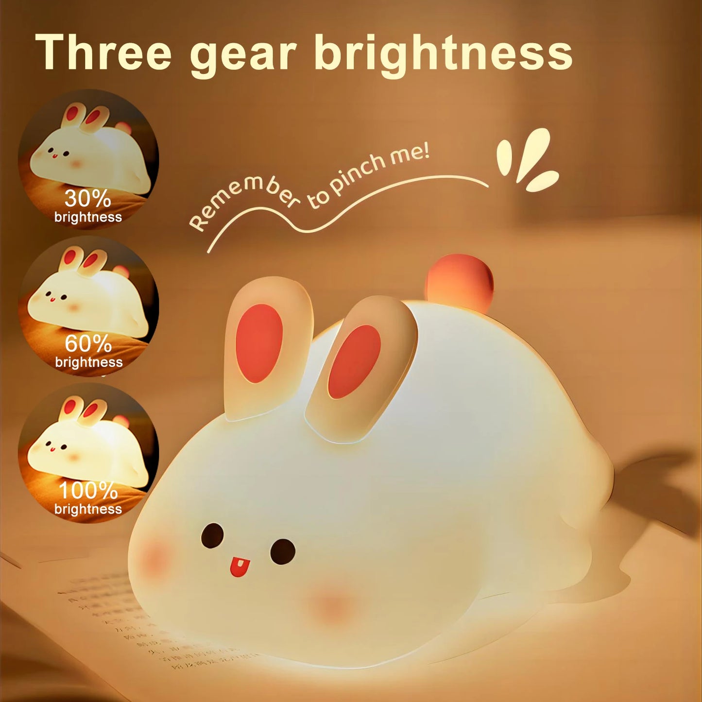 Cute Rabbit LED Night Light