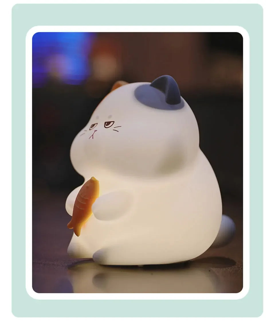 Gluttonous Cat Night Light